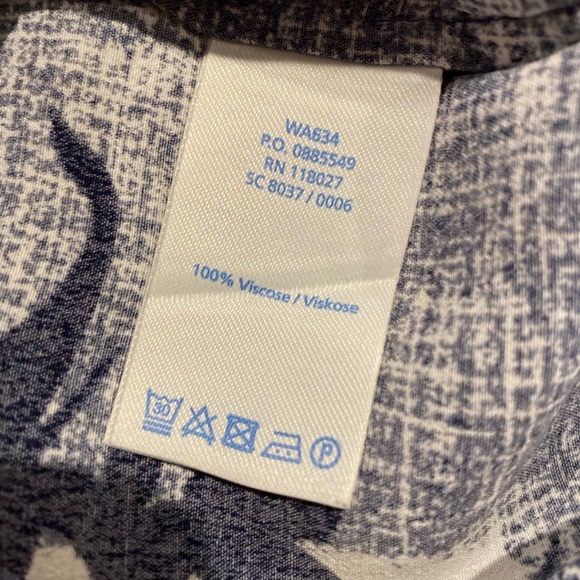 Boden Blouse Kimono Sleeve Floral Blue White Top Viscose - Picture 5 of 9